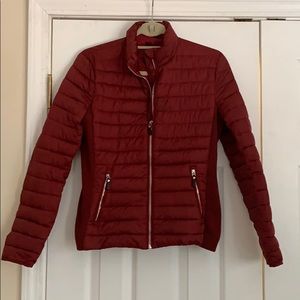 Massimo Dutti Red Puff Jacket